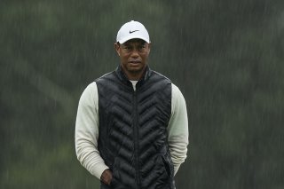 Tiger Woods s'est fendu d'un étonnant poisson d'avril mardi KEYSTONE/AP/Charlie Riedel